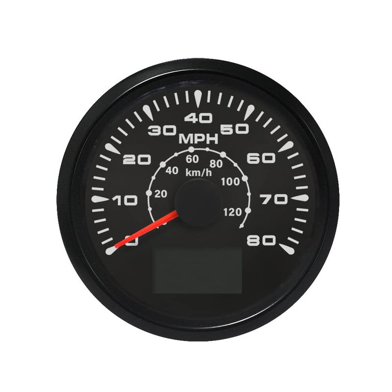 ELING Car Motorcycle Boat GPS Speedometer Odometer 0-80MPH 0-120KM/H ATV UTV with 8 Different Backlight 85mm - Image 1